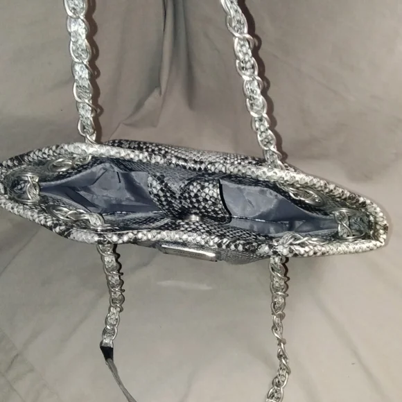 NICOLE BY NICOLE MILLER SNAKESKIN EMBOSSED BAG - Picture 11 of 16